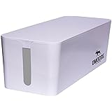 DMoose Cable Management Box Organizer - ABS material, Wooden Style - Hides Power Strips, Surge Protectors & Cords. Large Size for Entertainment Center, Home Office, Computers – Kids & Pet Friendly