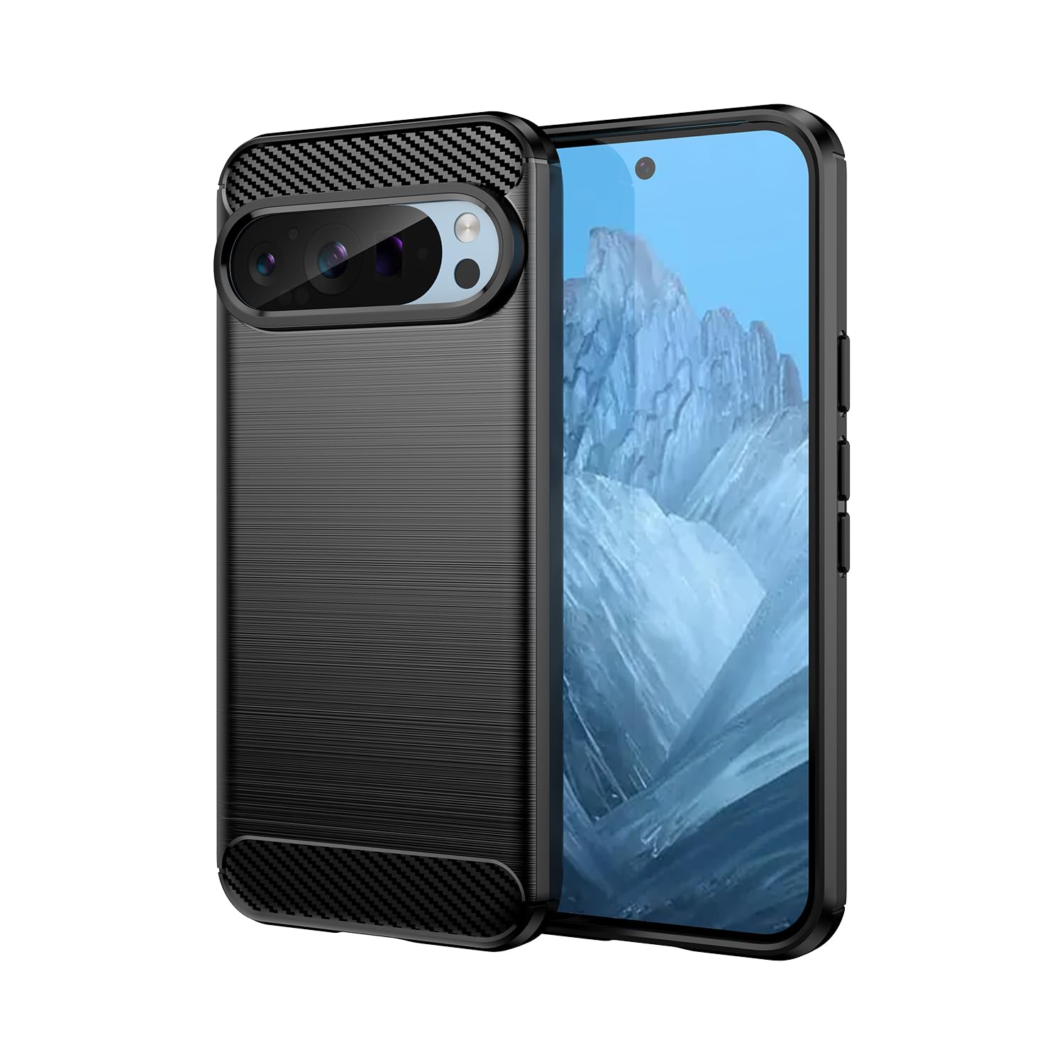 BoerHang Case for Google Pixel 9 Pro, Soft TPU, Fashion Non-Slip Protective, Compatible for Google Pixel 9 Pro Phone Case.(Black)