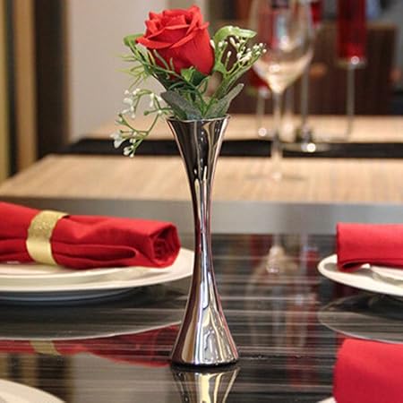 Vancore Modern Polished Stainless Steel Single Flower Vase