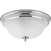 Progress Lighting 2-Light Ceiling Light, Flush Mount Ceiling Light Fixture for Interior Kitchen Lights, Hallway, Bedroom, Liv