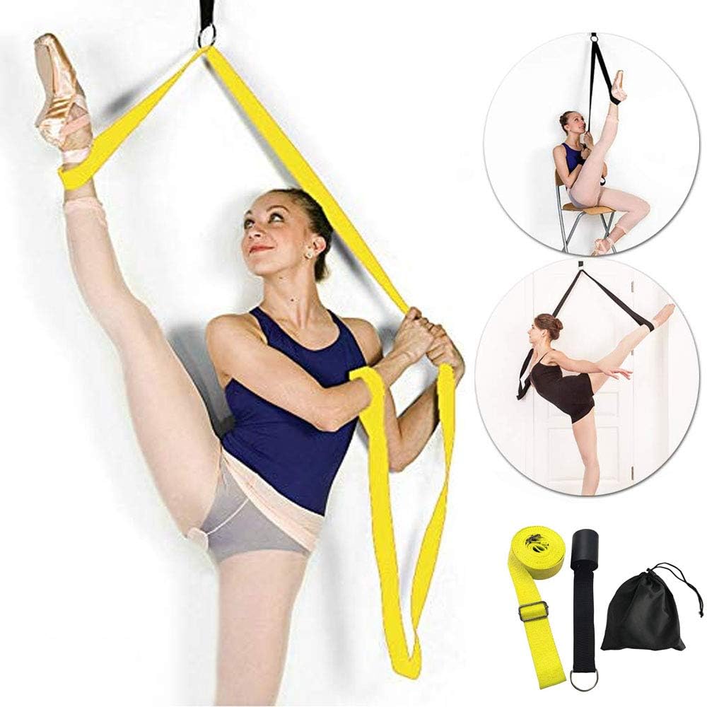 Leg Stretcher Band on Door - Get More Flexible - Ballet Yoga Pilates Flexibility Trainer To Improve Leg Stretching - Perfect Home Portable Equipment For Dance Gymnastic Exercise taekwondo & MMA