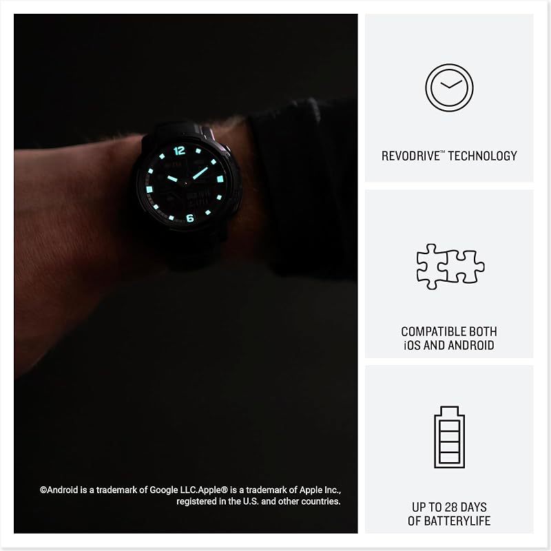 Instinct Crossover, 45 mm, GPS-Hybrid-Smartwatch, Schwarz/Silber