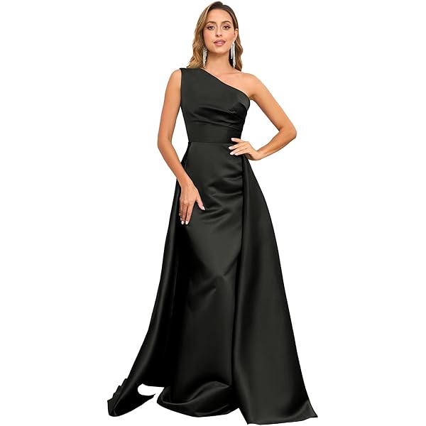 juliet ruched maxi bridesmaid dress Pretty Lavish Bridesmaids Juliet Satin Gathered One Shoulder Maxi Dress In Brown