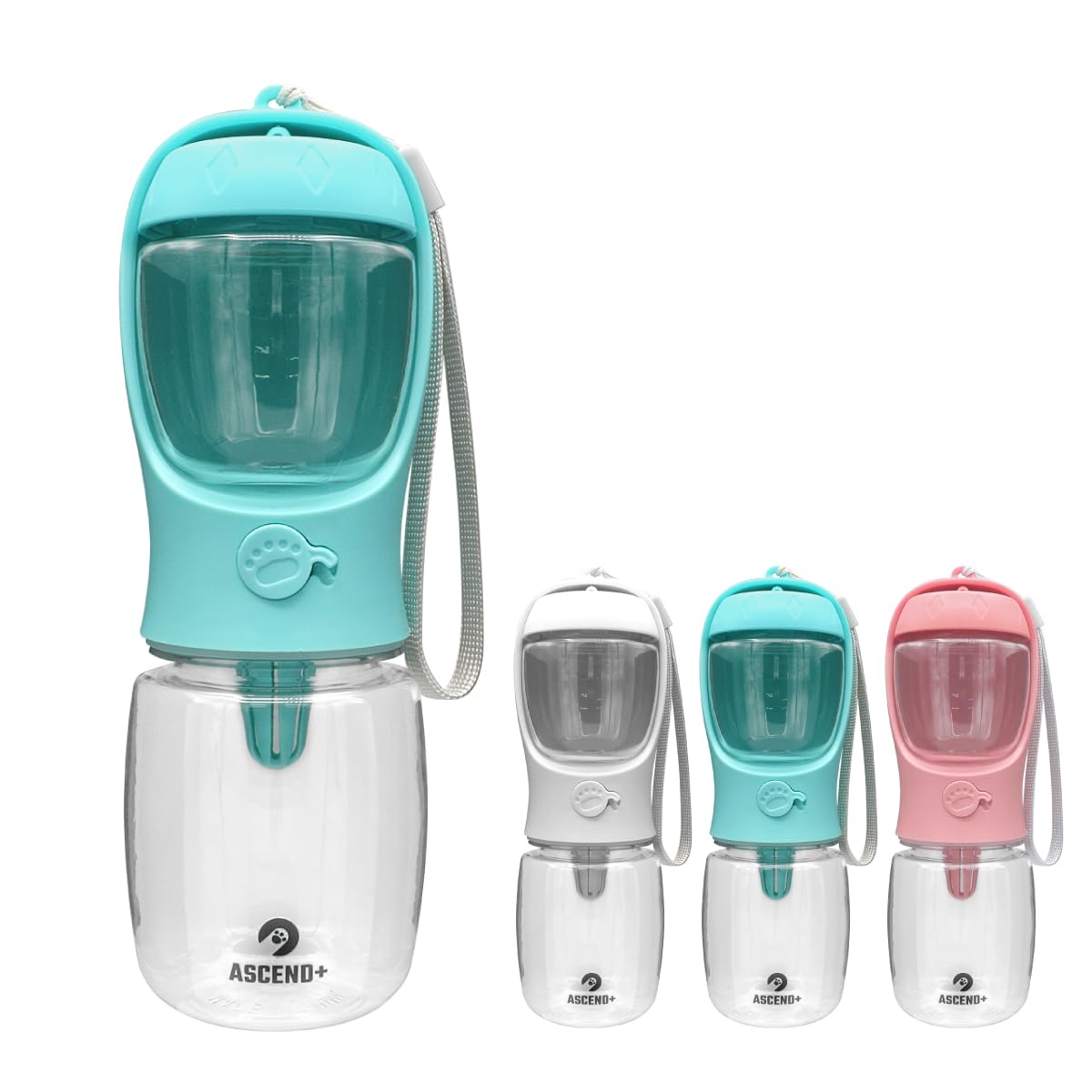 [ASCEND＋] 犬 水飲み器 散歩 ペットウォーターボトル 水筒 おやつ 350ml ライトブルー商品画像