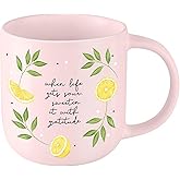 Heartfelt Coffee Mug - Large Stoneware Coffee Cup/Mug, 18-Ounce, Gratitude