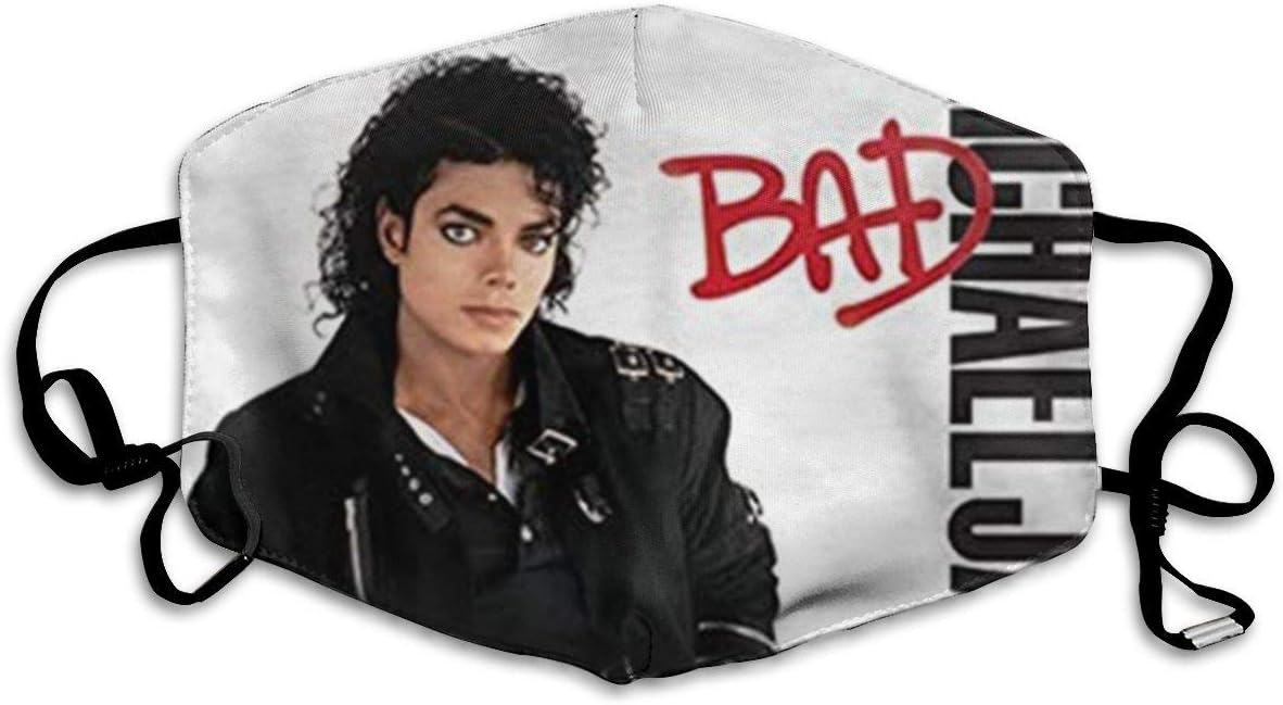 Aipula Multi Usage Face Cover Up Cotton Michael Jackson 'Bad' Breathable Dust Filter Mouth Cover Printed White