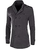 Herren Kurzmantel Slim Fit - Leichter Trenchcoat Für Herbst & Winter