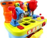 HOLA Baby Tool Bench Toy for 1-2-3 Year Olds with Shape Sorter Lights Sounds view 5