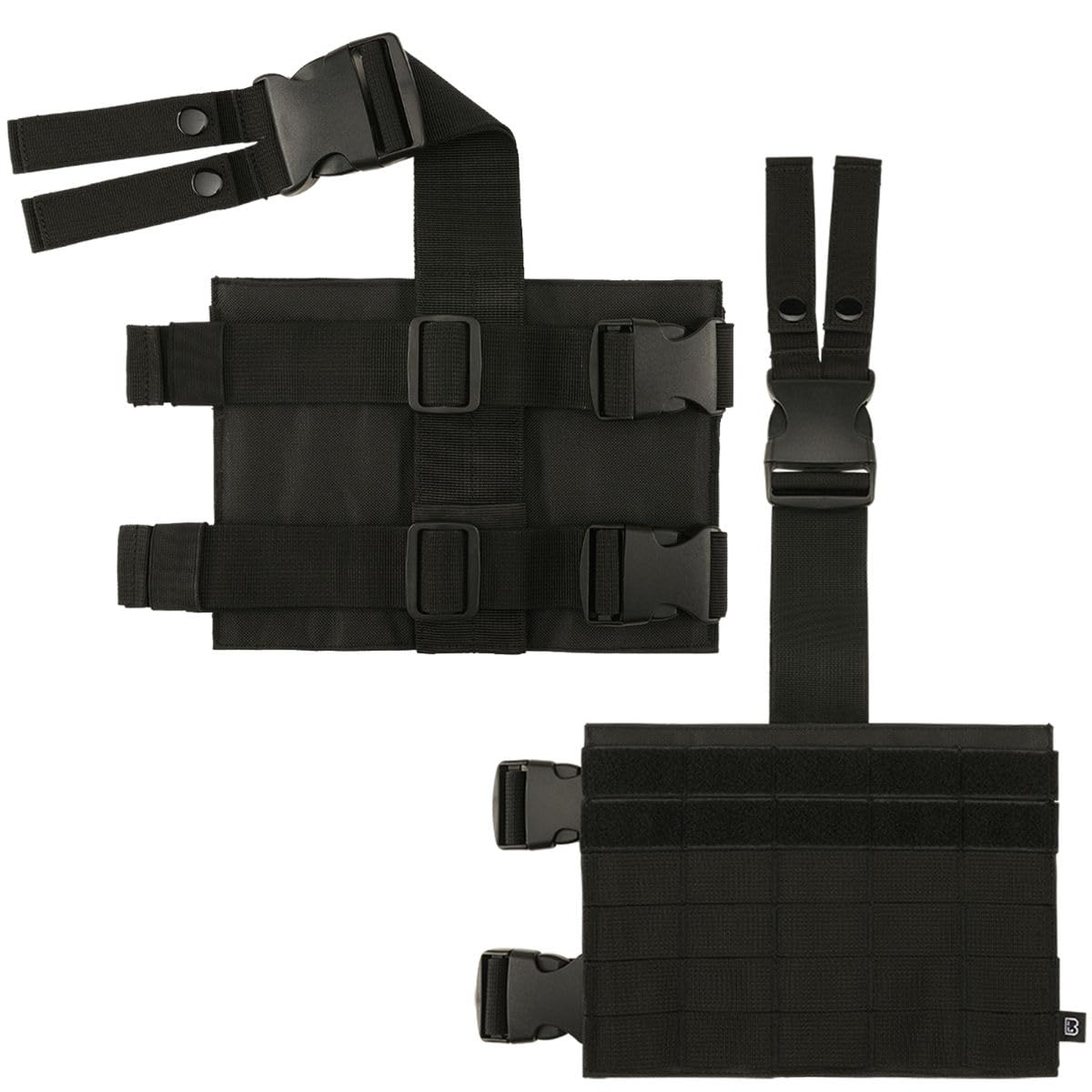 Brandit Molle Leg Panel Black Size OS, black, Einheitsgröße