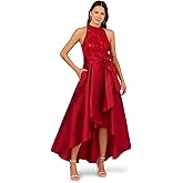Adrianna Papell Womens Bead Taffeta Long Dress