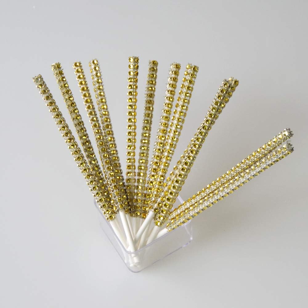 6 Gold Bling Cake Pop Sticks Lollipop Sticks Holders Baking Candy Apple