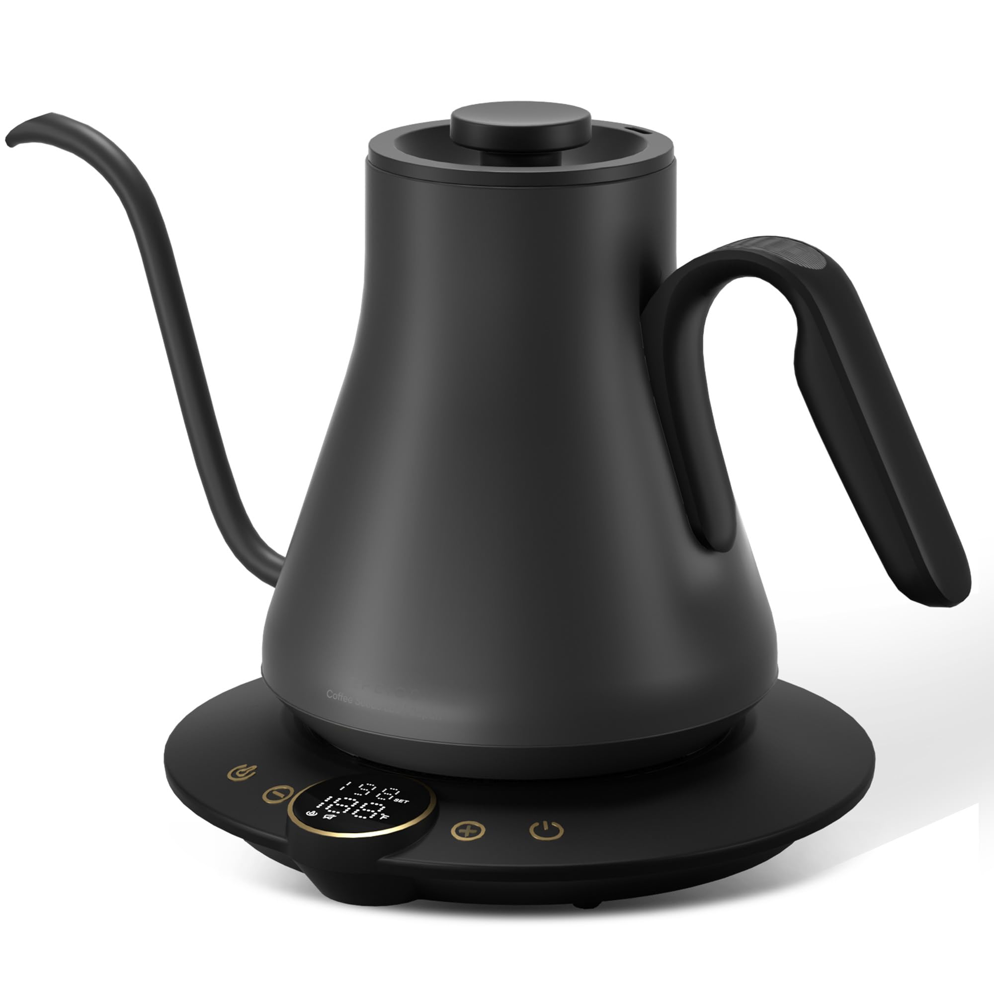 Photo 1 of Cocinare FLOW B9 Gooseneck Electric Kettle, Precise Temperature Control for Pour-Over Coffee & Tea Brewing, Stainless Steel Interior, Rapid Heating for Boiling Water, 1500W/0.9L Matte Black