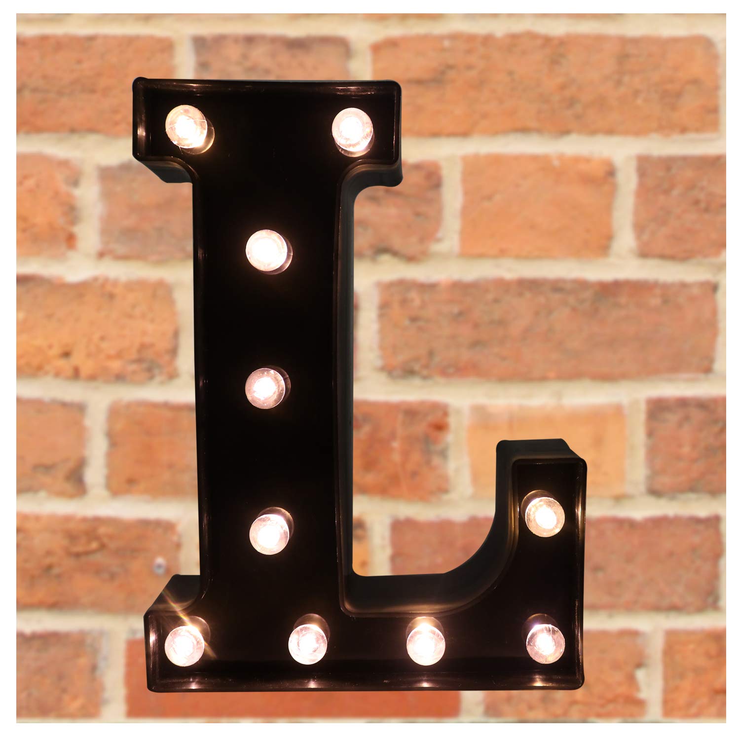 Pooqla Marquee Letters with Lights - Light Up Black LED Letter Sign for BAR Pub Home Party Wedding Decoration