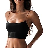 LuFeng Women's Crop Top Cami Camisole Summer Women Sexy Slim Sleeveless Backless Spaghetti Strap Tank Top