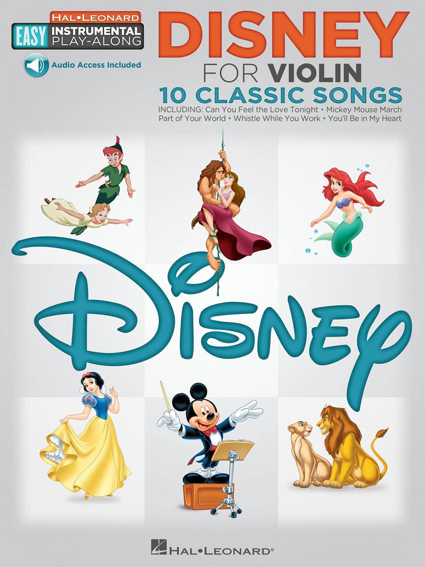 Easy Instrumental Play Along Disney Violin Book With Audio Download (Hal Leonard Easy Instrumental Play-Along) (Includes Online Access Code)