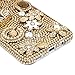 S8 Plus Case,Samsung Galaxy S8 Plus Case 3D Handmade Bling Gold Diamond Bag Flowers Silver Crown with Shiny Sparkle Rhinestone Gems Crystal Clear Full Body Protection Hard PC Cover by Mavis's Diary
