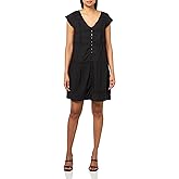 Lucky Brand Womens Button Front Lace Mini Dress
