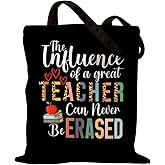 Teacher Christmas Mother's Day Birthday Appreciation Gifts Tote Bag, Teacher Gifts for Women, Aesthetic Canvas Tote Bag for Vacation Shopping Grocery, Teacher Erased Tote Bag