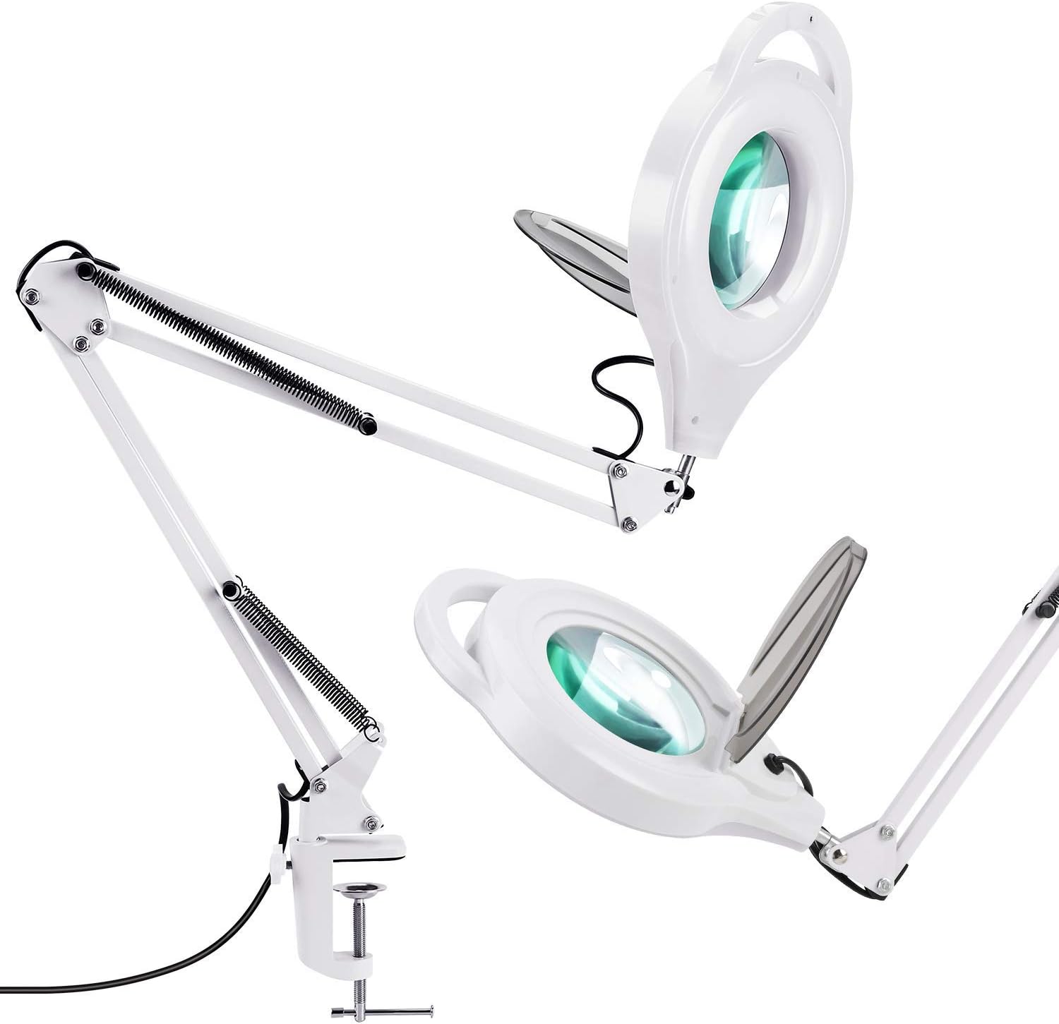 TOMSOO LED Dimmable Magnifying Lamp with Clamp 1,500