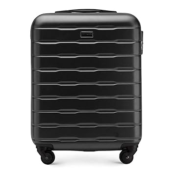 Stabiler Koffer-Trolley Handgepäck von WITTCHEN ABS 54 x 39 x 23 cm 2.7 kg 38 L Schwarz Bordgepäck Bordcase 56-3A-381-10