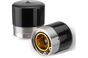 Racewill 1.98" Trailer Wheel Bearing Protectors, Chromed Stainless Steel Axle Bearing Protective Kit with Dust Cap & Auto Check for Boat Trailer, Utility Trailer, Snowmobile, RV and ATV - 2 Pack
