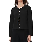 Selagira Spring Fall Cardigan Sweaters for Women Crewneck Button Down Open Front Chunky Cardigan Knit Sweater Jacket Coat