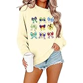 MNLYBABY Magical Sweatshirt Women Magic Kingdom Princess Bow Sweater Family Vacation Shirt Princess Casual Long Sleeve Tops