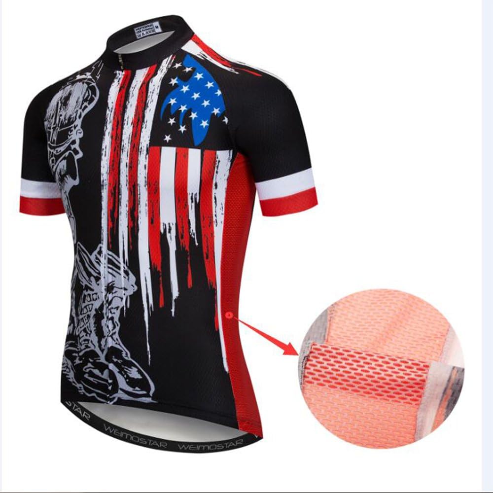 Cycling Jersey and Shorts Set Men Breathable Bike Shirt Summer Outdoor Youth Bicycle Clothing: Clothing