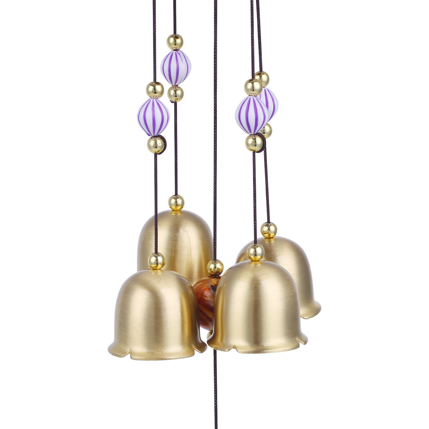 Soledi Wind Chimes Ceramic Purple Creative Hot-air Balloon