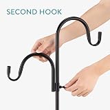 Navaris Adjustable Shepherds Hooks for Bird Feeders & Plants - 2 Bases view 5