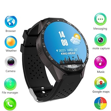 JSGJSH 2018 Pulsera Inteligente Hot kw88 Android 5.1 Smart ...