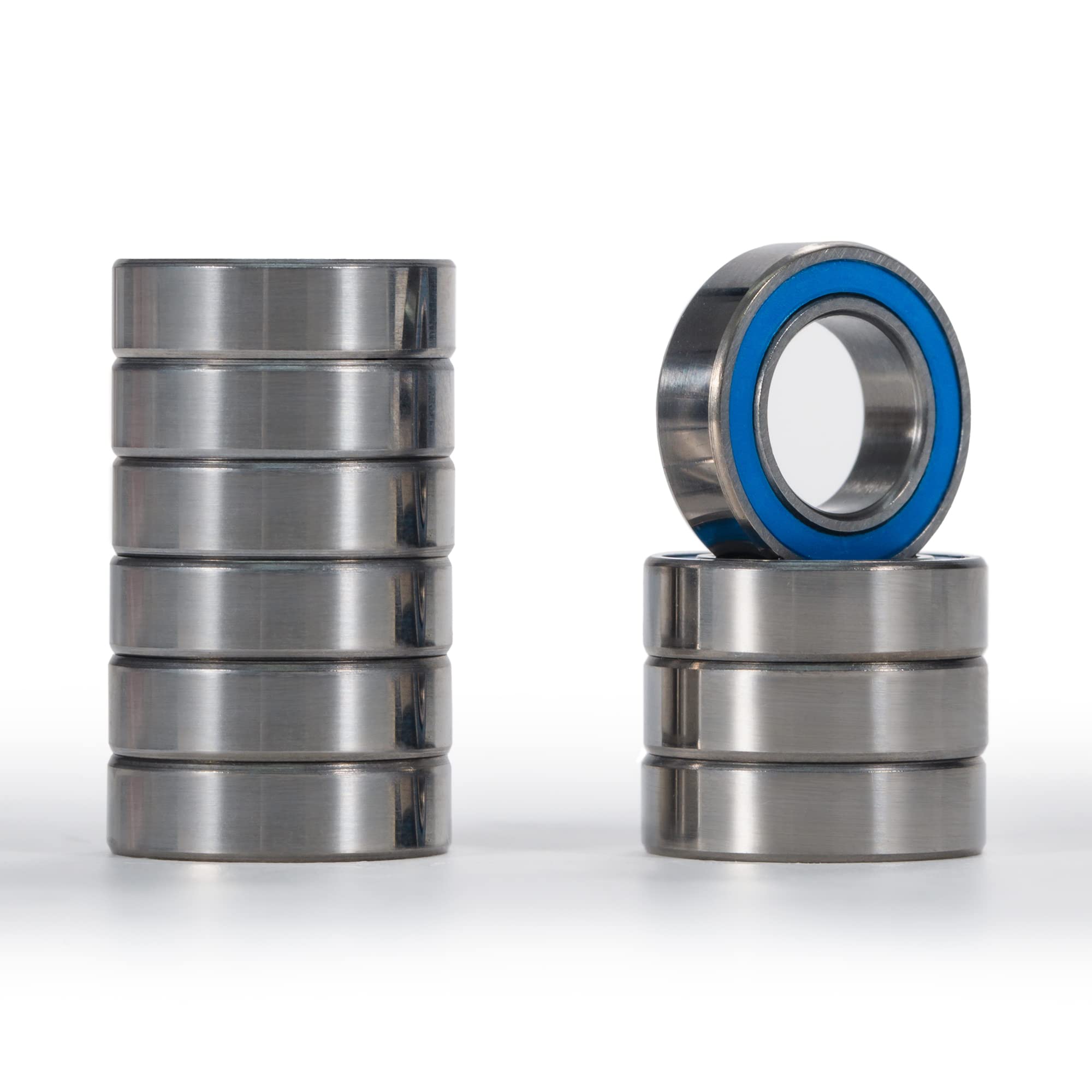 XIKE 10 Pcs MR148-2RS Mini Ball Bearings 8x12x4mm, Bearing Steel and Double Rubber Seals, Pre-lubrication, MR148RS Deep Groove Ball Bearing with Shields.