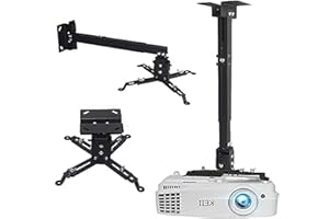 Coret Universal Projector Mount Adjustable Ceiling Wall Mount Projector Extending Arms Mount for LCD/DLP Home and Office Projector,Hold up to 33 lbs (Black)