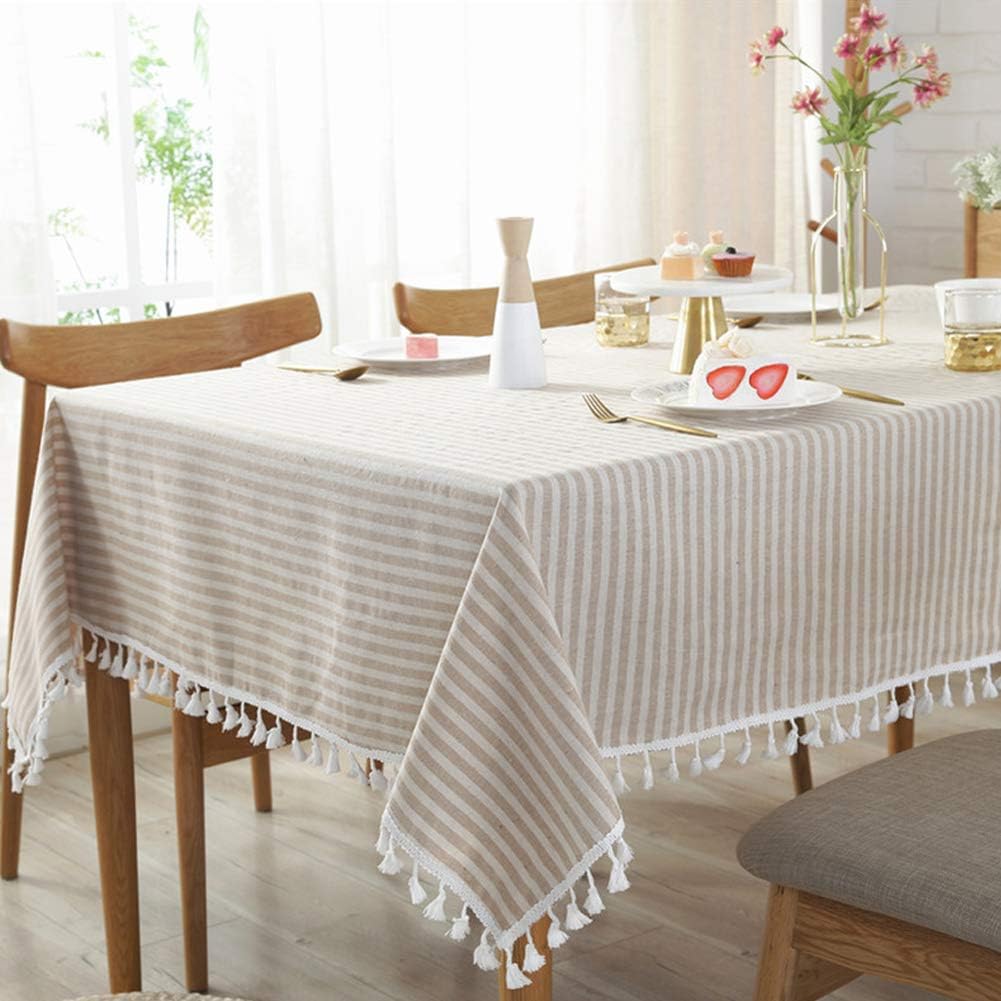 Best round table cloth damask stripe