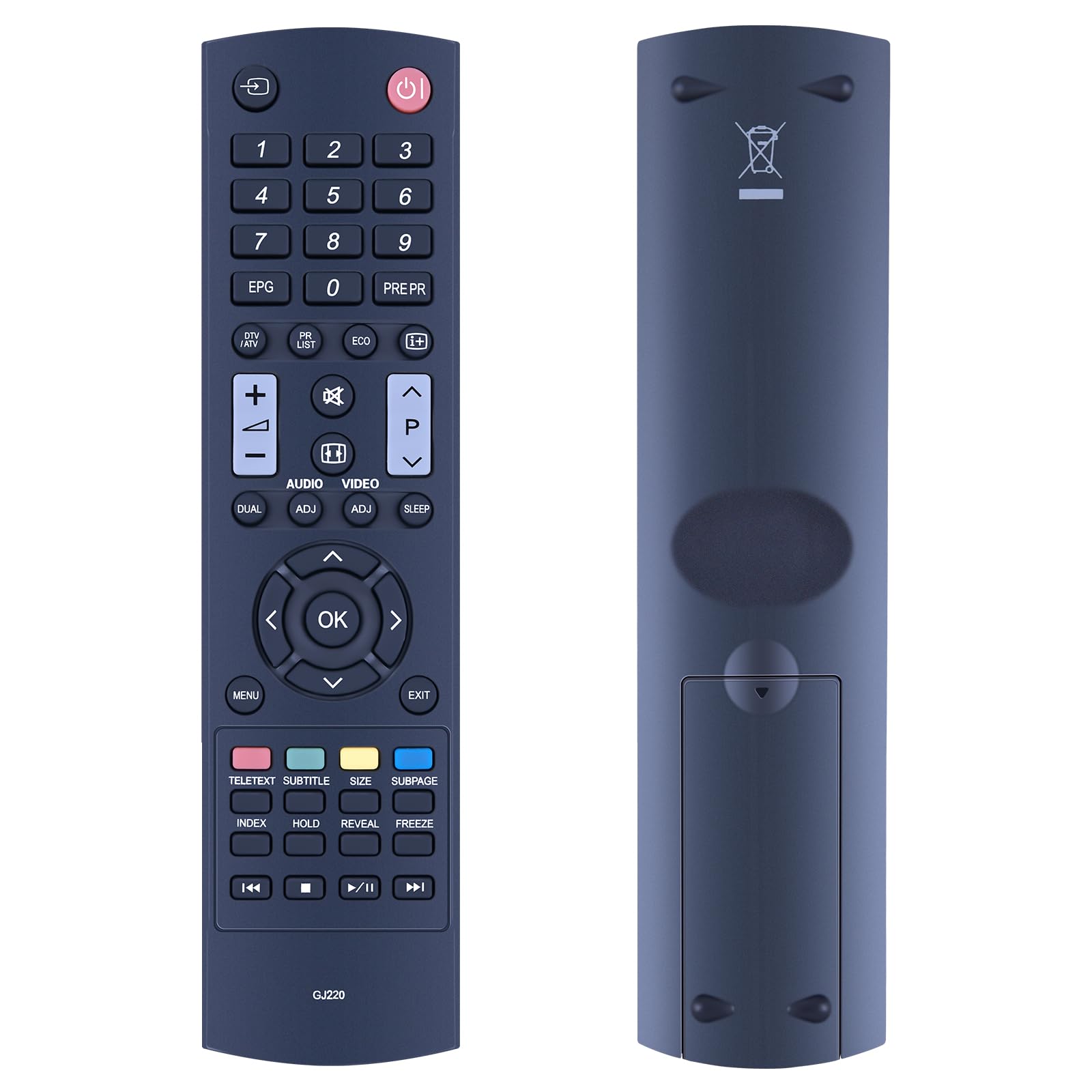 TCNOUMT GJ220 Remote Control Suitible for Sharp TV Remote Control Replaced LC-19LE320E LC-32LD170E LC-32LD171E LC-32LE430E LC-32LE653U LC-40LE653 LC-32D59 LC-42D69U LC-50LD264E LC-50LD265E