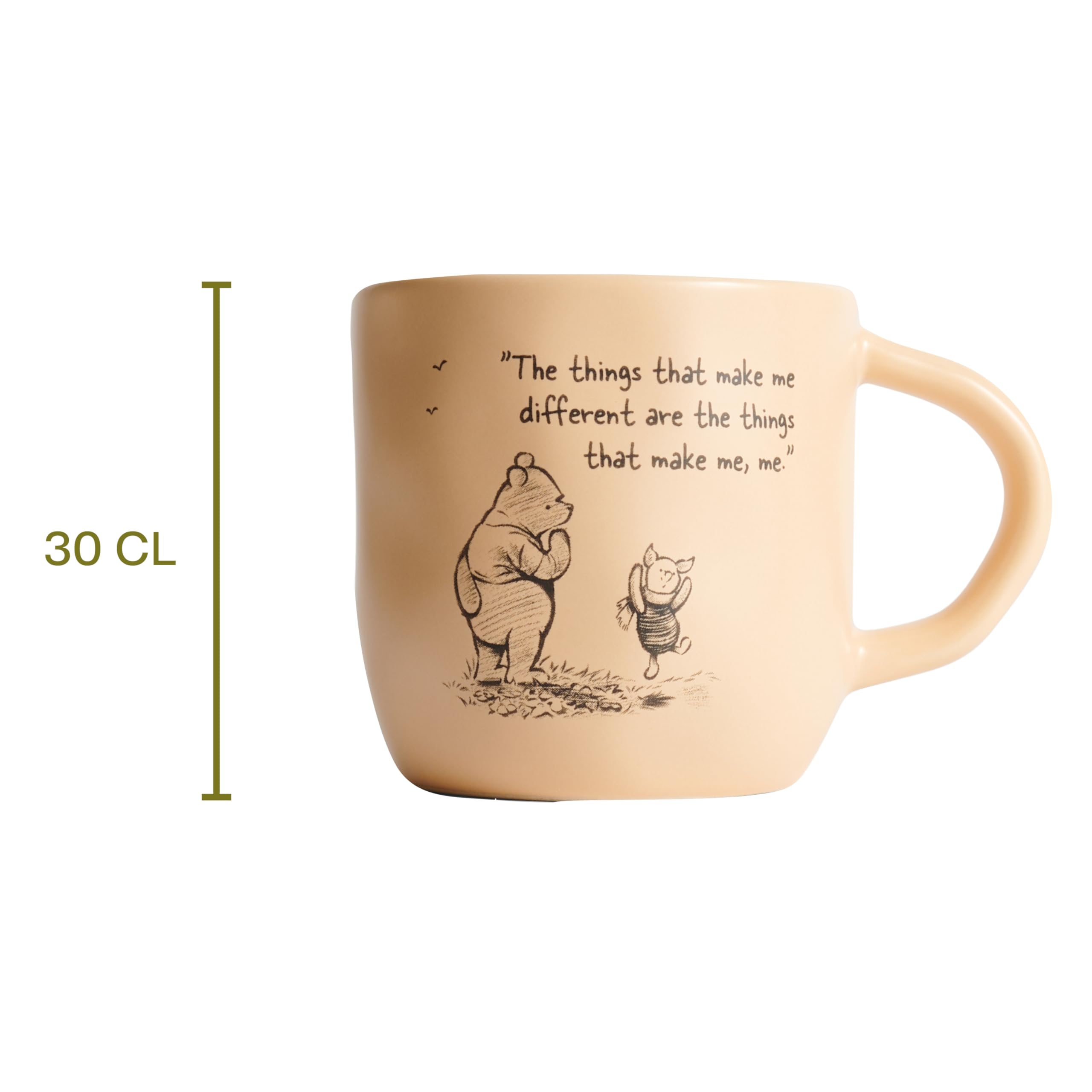 Fyrklövern Winnie Puuh Kaffeetasse Disney, 300 ml, Steinzeug, Spülmaschinenfest, Seidenmatte Glasur, inkl. Geschenkbox, Aprikose 8