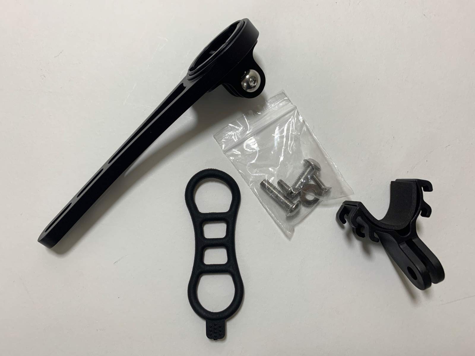 TUFF LUV Integrated Aluminium Handlebar Stem Mount Compatible With Garmin (All Models) / Go-pro GPS - Black