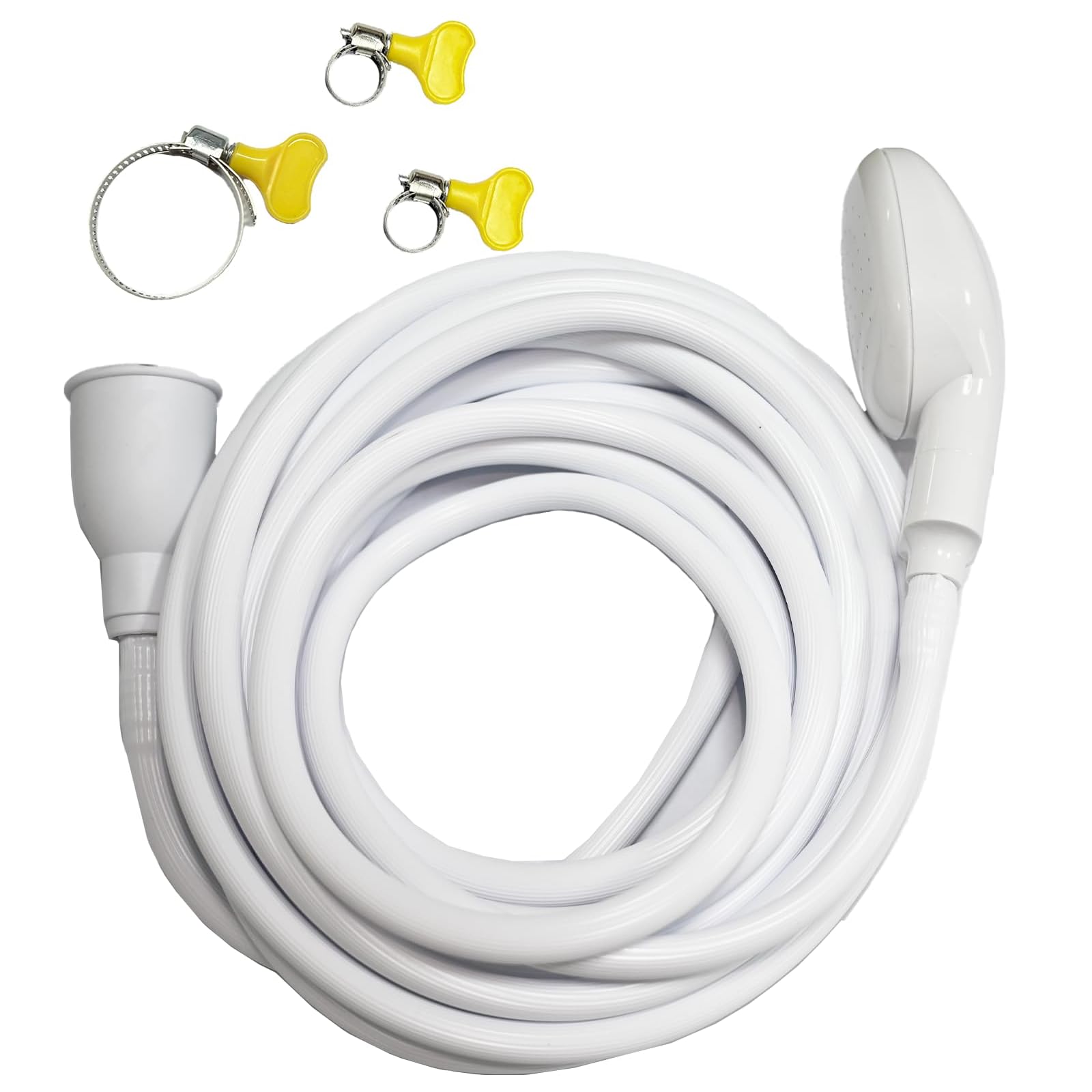 Photo 1 of **MISSING YELLOW HOOKS**5m/16.4ft Portable Sink Hose Faucet Sprayer Sink Spray Rubber Hose Shampoo Sprayer Handheld Faucet Shower for Pets, Bathing Baby, Washing Hair, Rinsing Vegetables