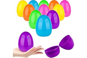 Jangostor 24 PCS Large Fillable Easter Eggs, 3.8” Empty Plastic Easter Eggs - 6 Colors Empty Easter Eggs Fillable with Candy, Treats, Mini Eggs for Easter Egg Hunt Easter Party Basket Stuffers