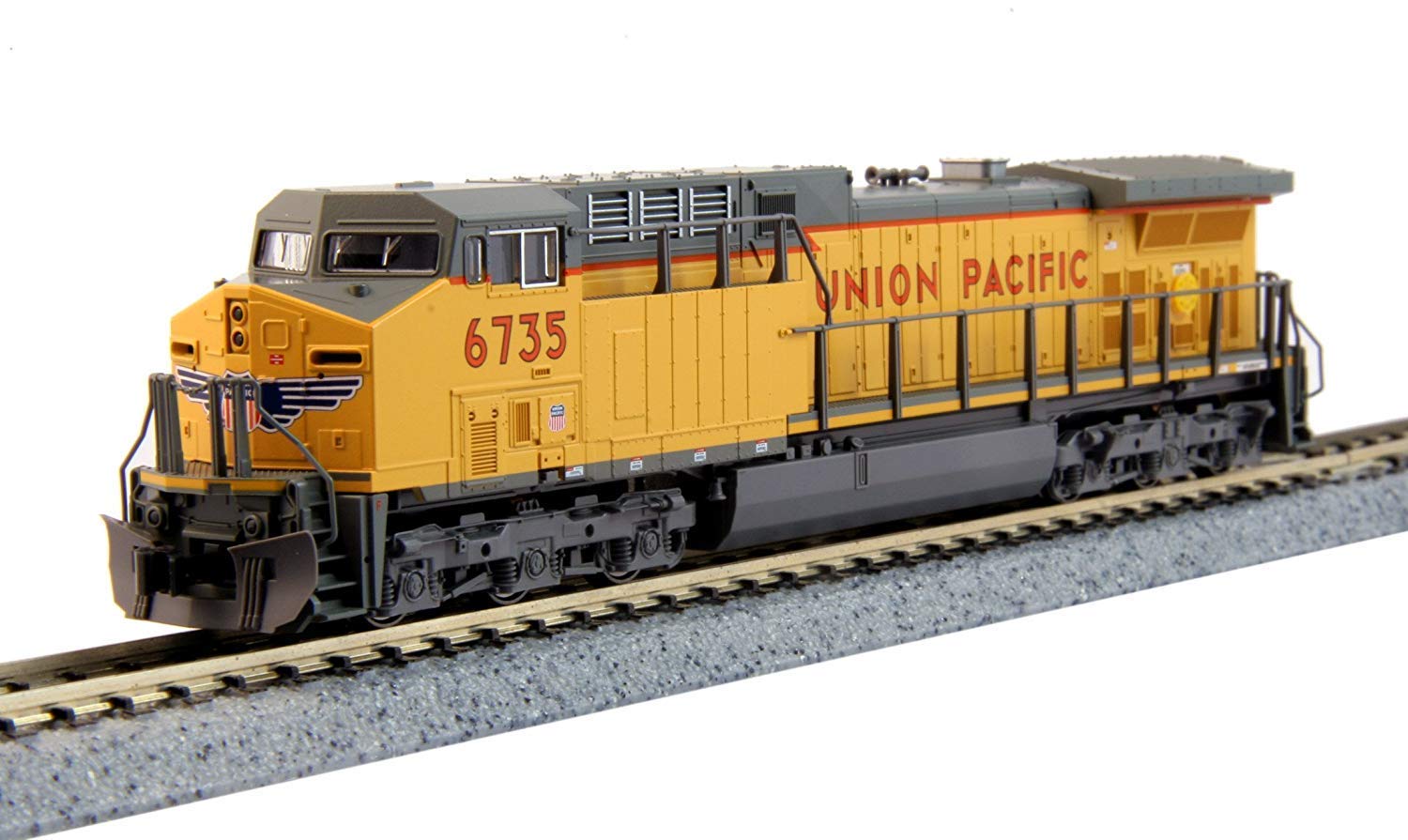 GE AC4400CW - Standard DC -- Union Pacific #6717 (Armour Yellow, gray)