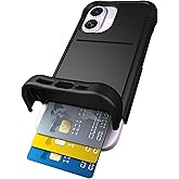 Scooch for iPhone 17 Case with Card Holder, Wingmate Wallet Case with Hidden Card Slot and RFID Protection, Holds 3 to 4 Cards, 10-Foot Drop Protection, Black
