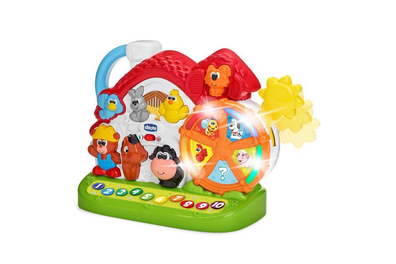 Chicco Talking Farm Bilingual English/French Activity Centre, Kids Toy Farm with Animals for Children with Lights and Sounds Effects, 3 Ways to Play, Electronic Educational Toys - Baby Toys 1-4 Years