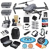 DJI Mavic Pro Drone Quadcopter Fly More Combo with 3 Batteries, 4K Professional Camera Gimbal Bundle Kit with Must Have Accessories
