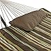 Sunnydaze Rope Hammock with 12-Foot Stand and Hammock Pad - 275-Pound Capacity - Desert Stripe