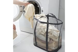 1pc Foldable Laundry Basket with Handles, Portable Collapsible Dirty Clothes Organizer for Bedroom, Laundry Room, Bathroom & 
