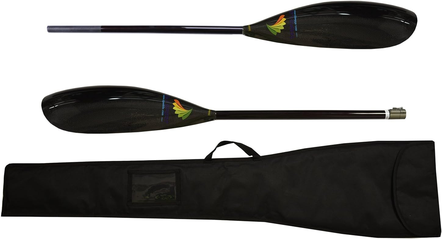Azbro Z&J Sport High Performance Adjustable Lightweight Carbon Fiber Kayak Paddle with Gamma Blade