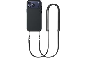 ZUBUHUHU Crossbody Strap Compatible with iPhone 17/Air/Pro/Max Phone Cases and Other Device with Dual Lanyard Holes, Adjustable Hands-Free Shoulder Neck Camera Phone Strap (Black)