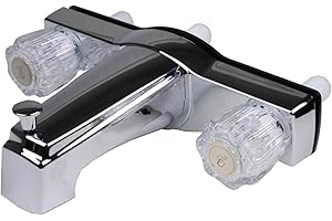 HOWPLUMB RV and Motor Home Bath Tub & Shower Faucet with 8-in. Valves - Chrome