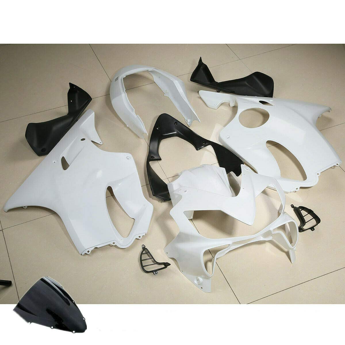 TCMT ABS Plastic INJECTION Unpainted White Motorcycle Fairing Bodywork Kit Fits For Honda CBR600F4I 