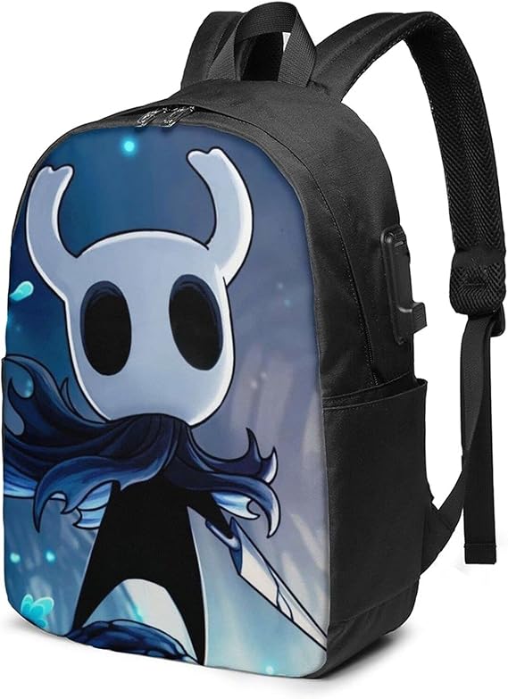 Hollow Knight - Mochila USB de 17 pulgadas para portátil grande para
